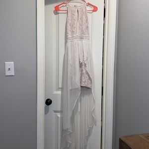 Lace white dress. Worn once for a bridal shower